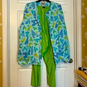 4X Green scrub pants and coat set